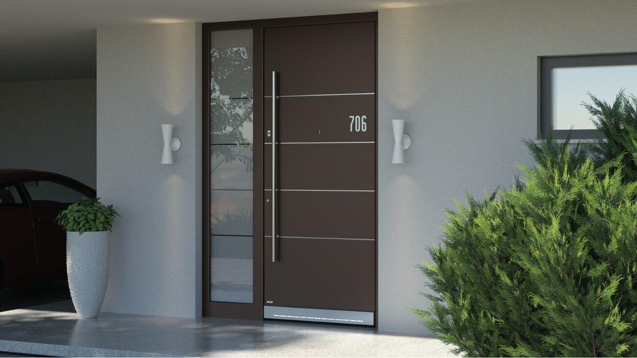 Alu-wood front doors