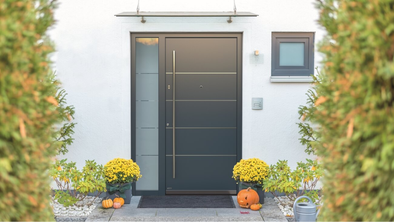 Grey front doors