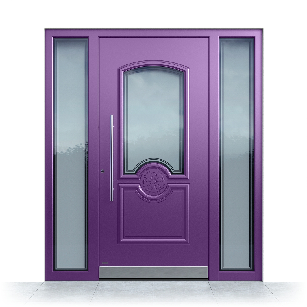 Purple front doors