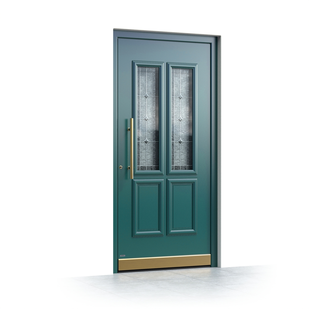 Teal front doors