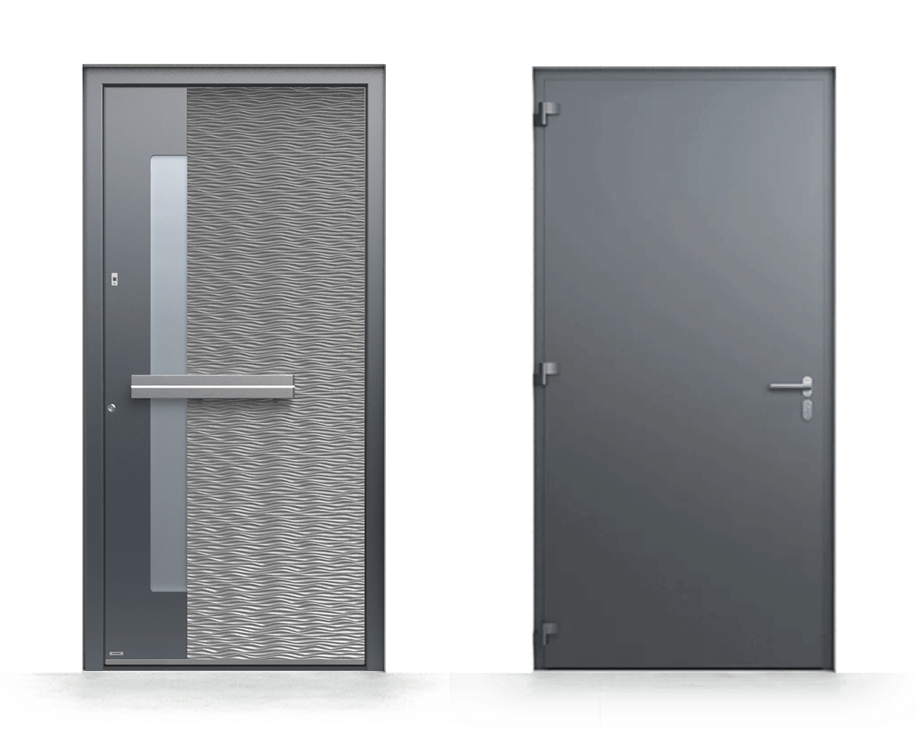 Aluminium for entry doors