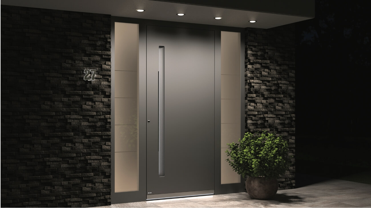 Aluminium contemporary entrances