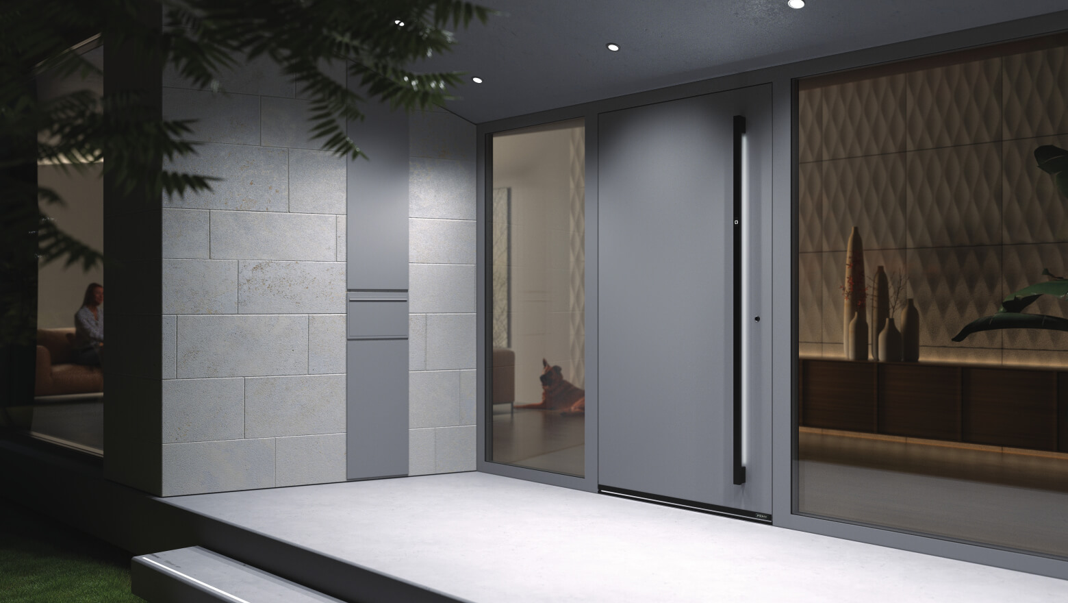 The contemporary style of doors is in