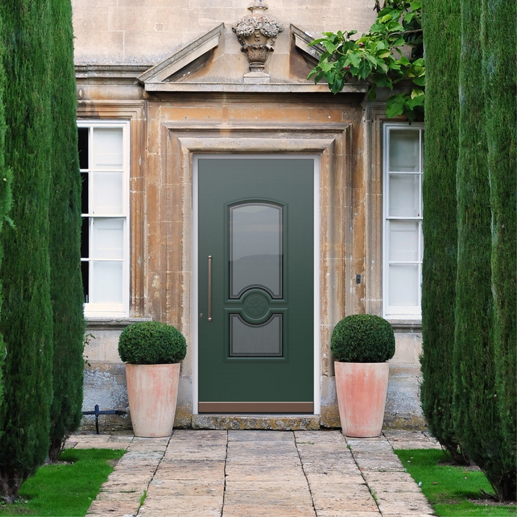 Contemporary doors with glass